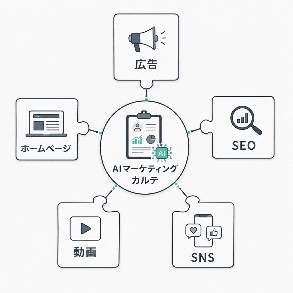 カルテを使ったマーケティングの図